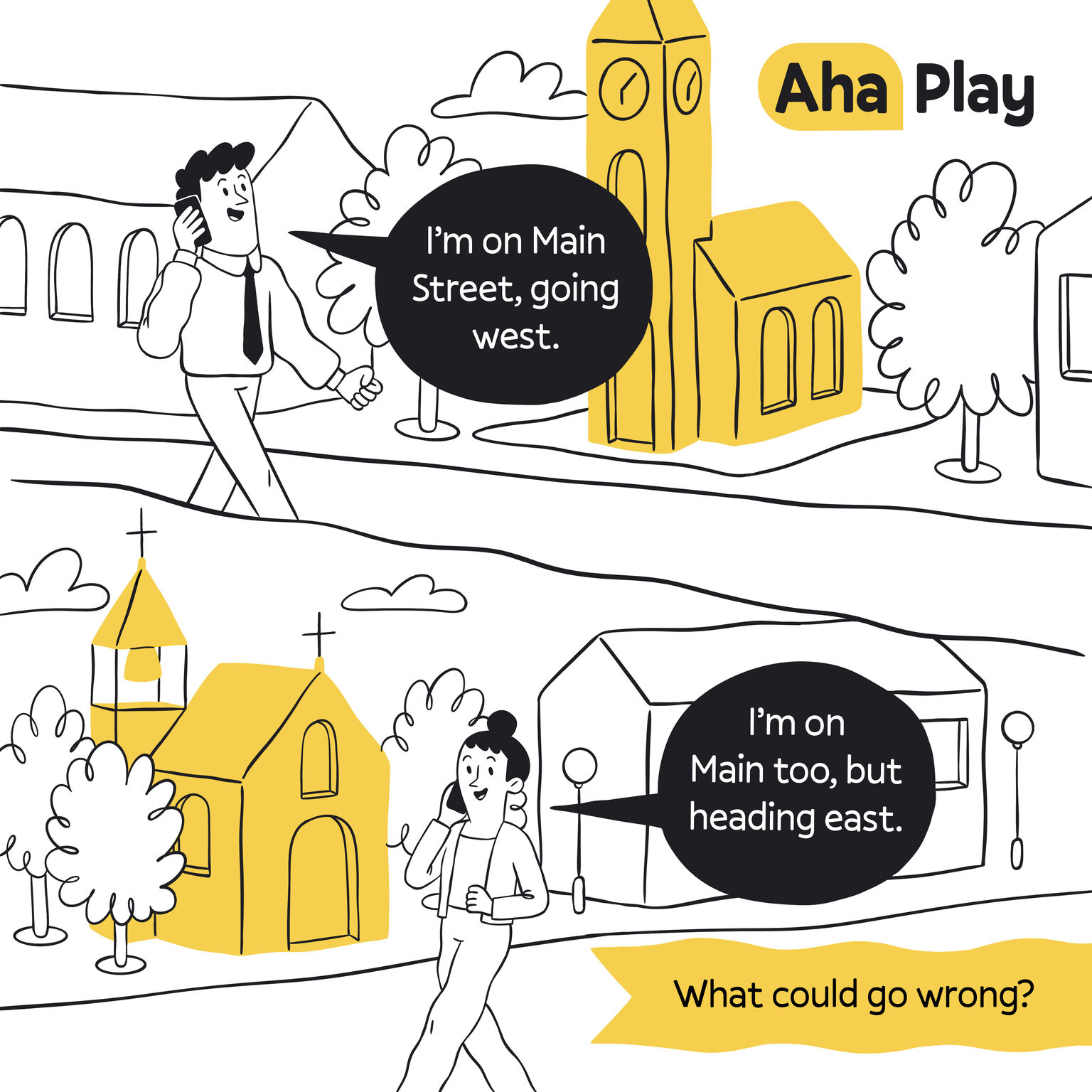 Same Street, Opposite Directions — panel 1